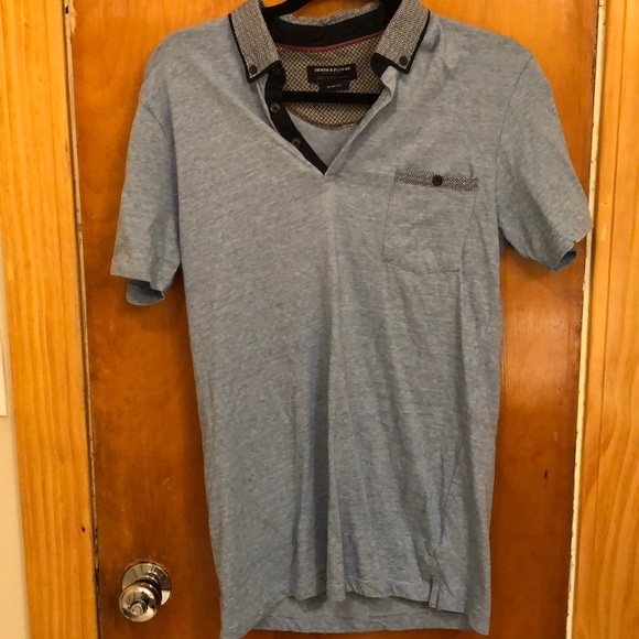 denim and flower polo shirts